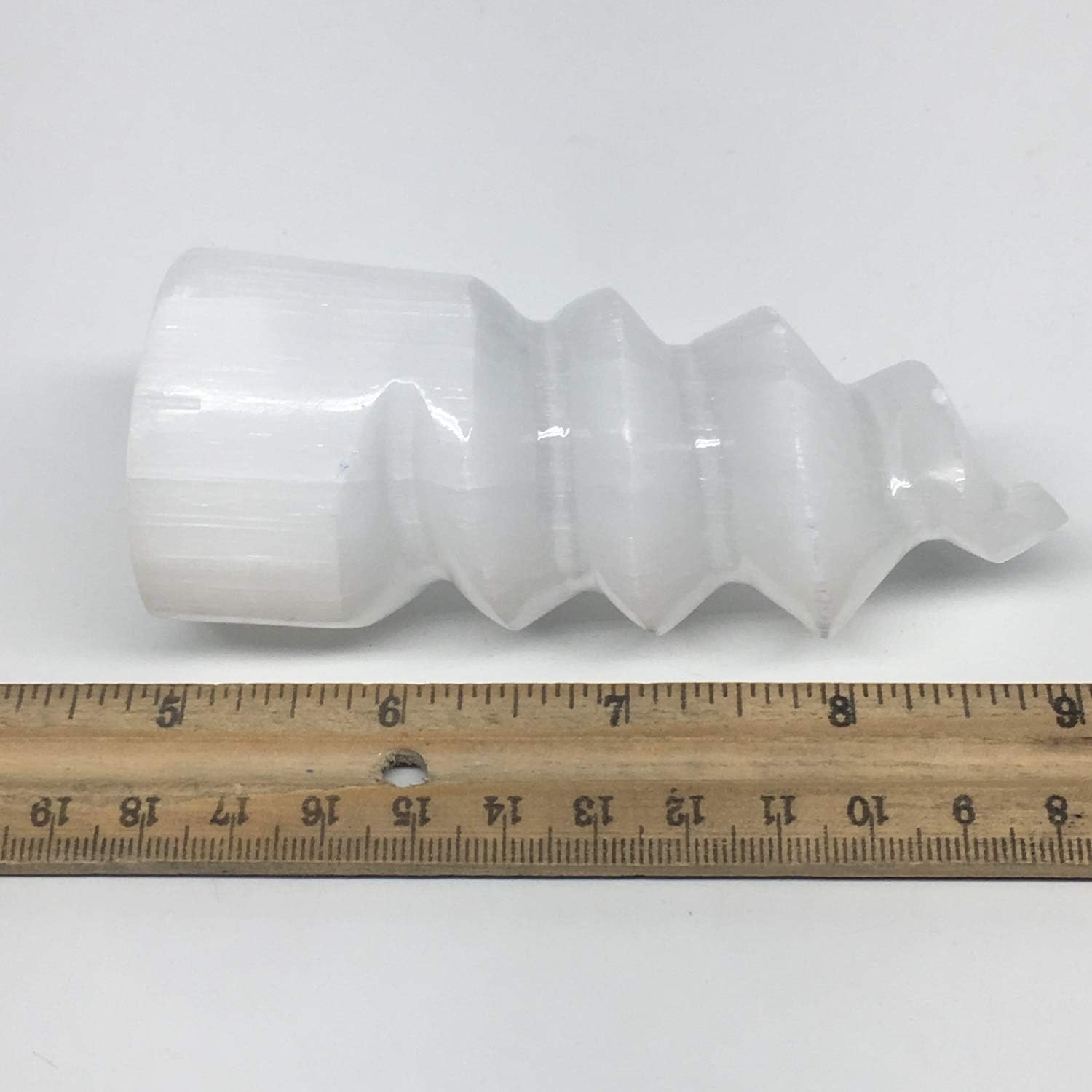 1pc 39-43 Inch Selenite Tower Crystal Twisted Point Powerful White