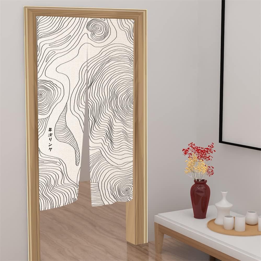 Leowefowa Doorway Curtain Abstract Paisley Panel