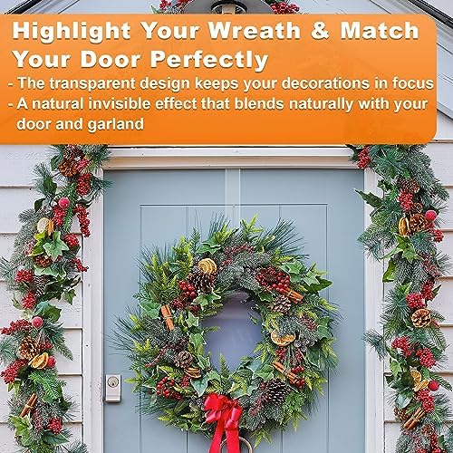 GameXcel 12 Inch Clear Wreath Hanger 4 Pack