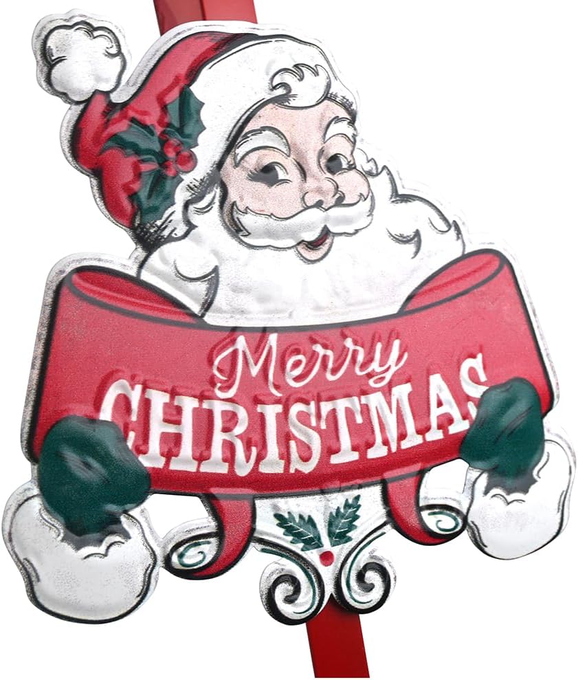 All Chic Christmas Wreath Hanger for Front Door with Santa Hook