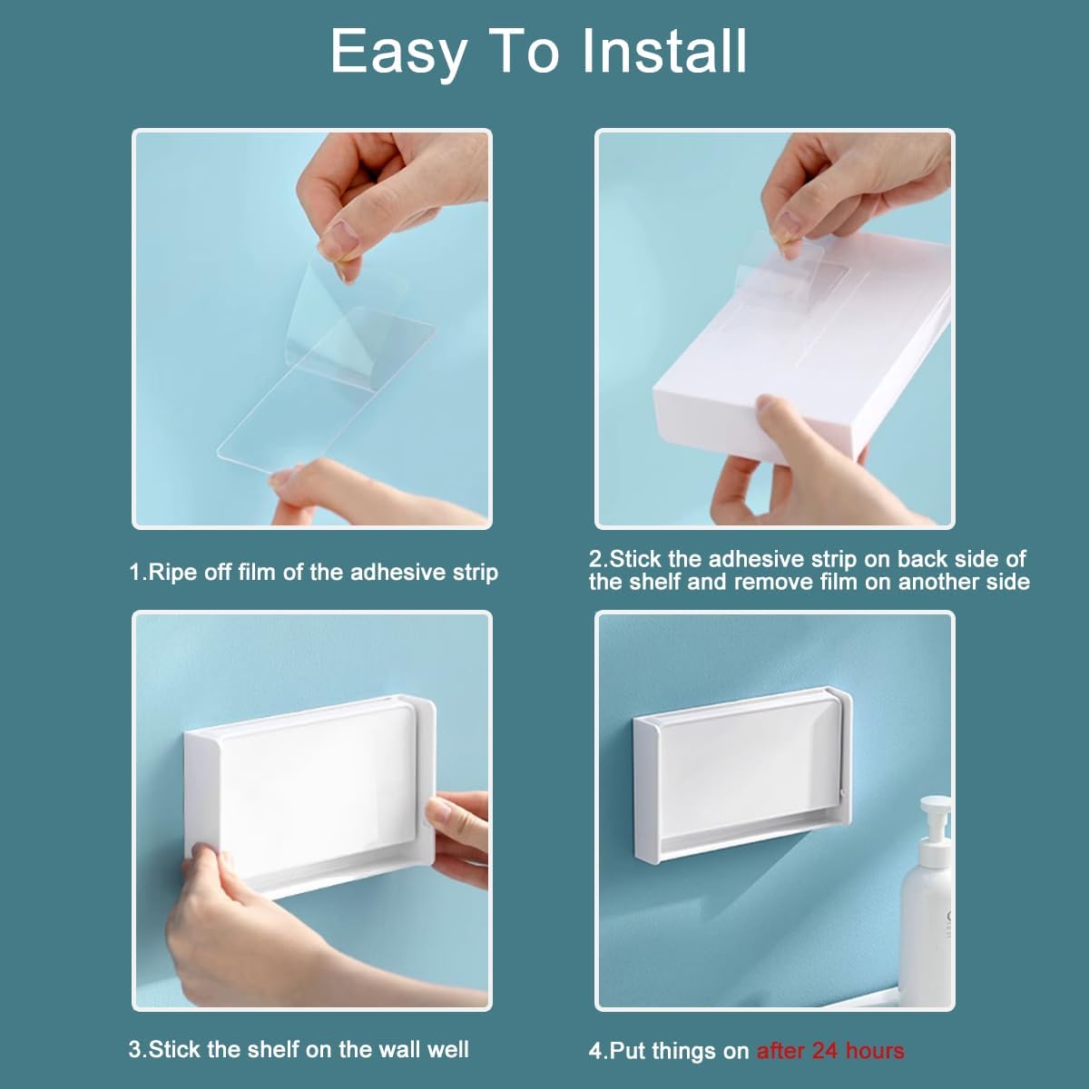 Foldable Adhesive Floating Shelf for Home Office Decor
