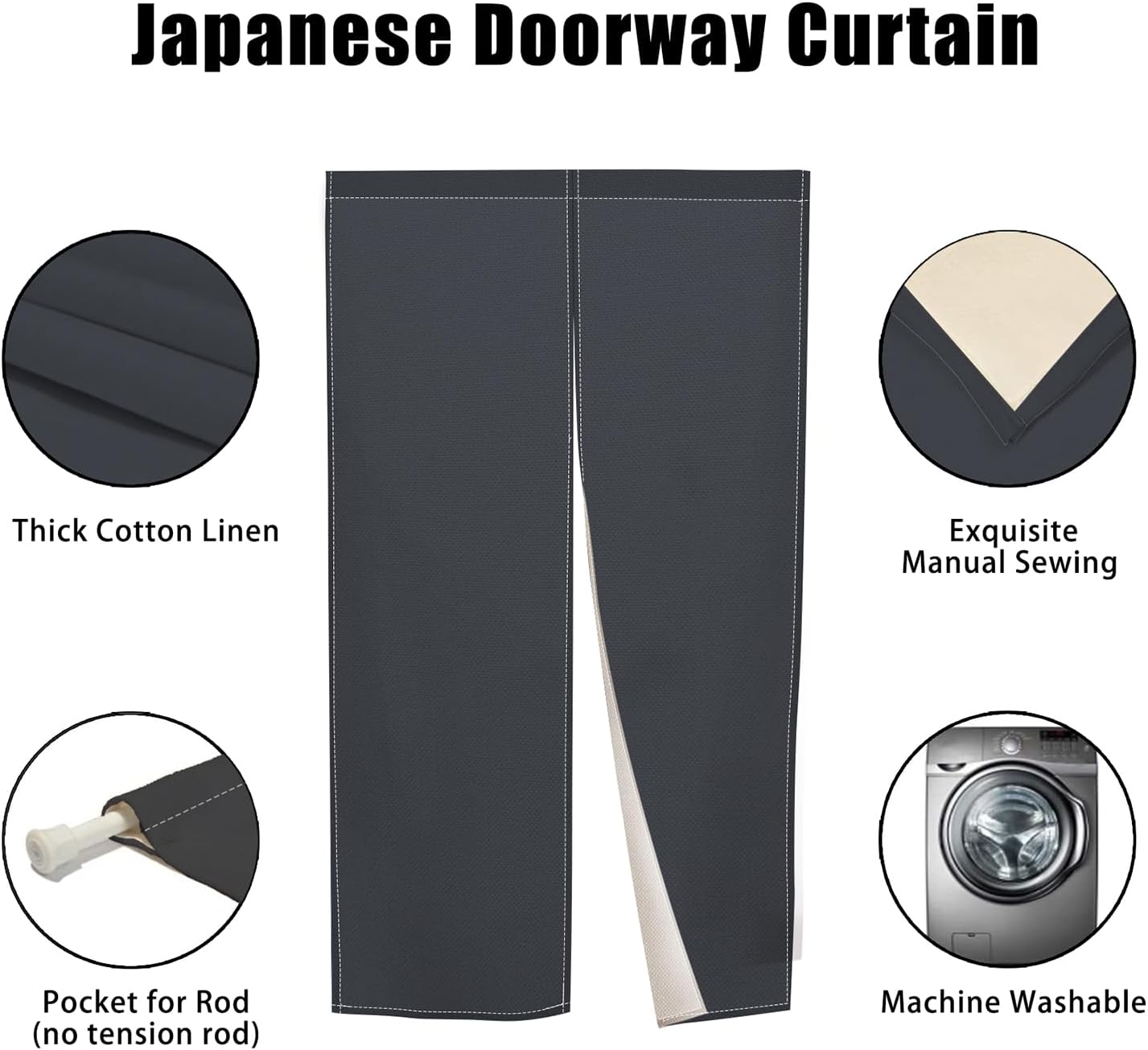 Japanese Noren Door Curtain Privacy Divider Panel