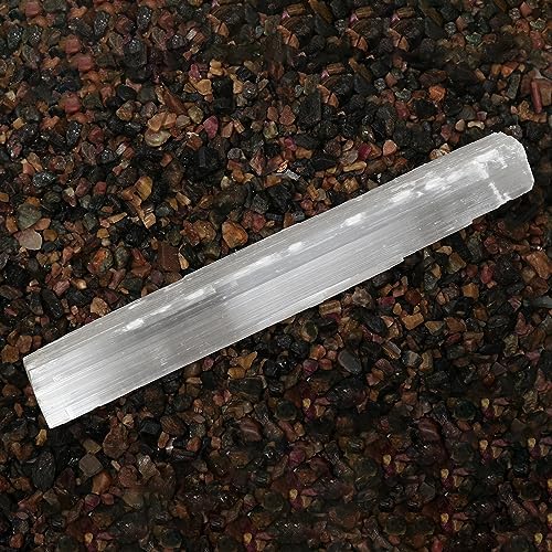 REAL GEMS Natural Selenite Rod 344 Grams Healing Crystal