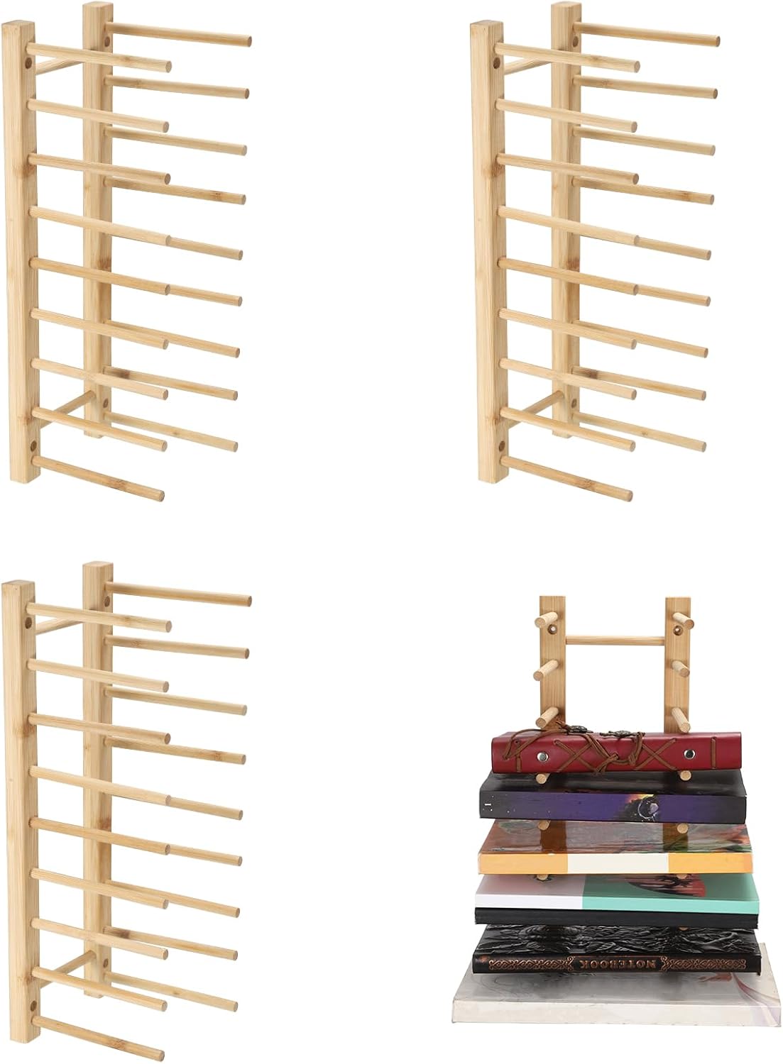 BTSKY 8-Tier Floating Book Shelf for Wall