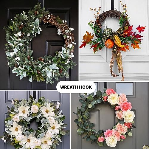 Adjustable Wreath Hanger for Front Door 2 Pack