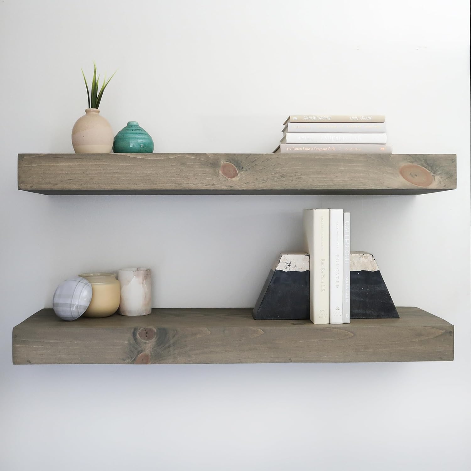 Modern Floating Shelves 3 Inches Thick Set of 2