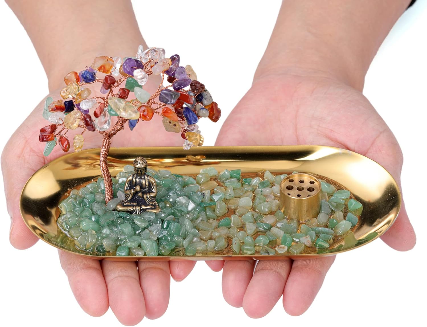 Jovivi Crystal Incense Holder for Sticks