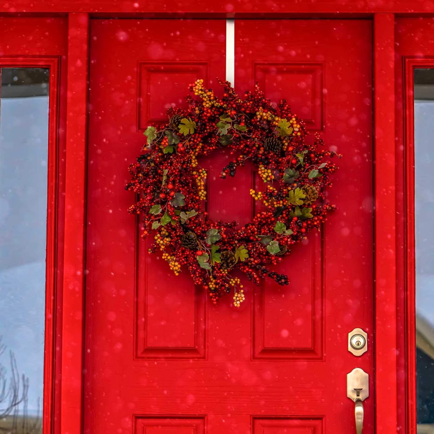 Zhehao 3 Pack Christmas Metal Wreath Hangers