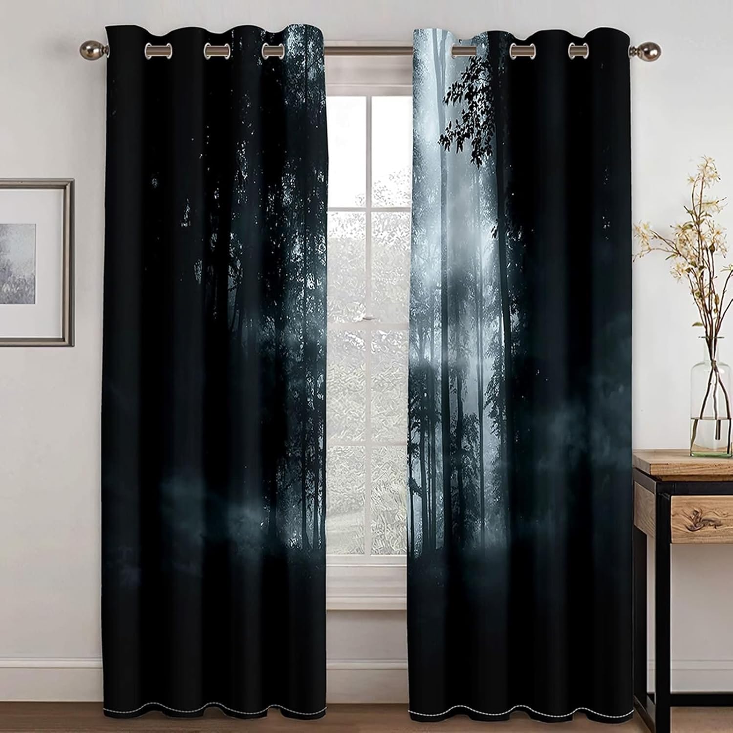 Homxi 2 Panel Blackout Curtains with Eyelets