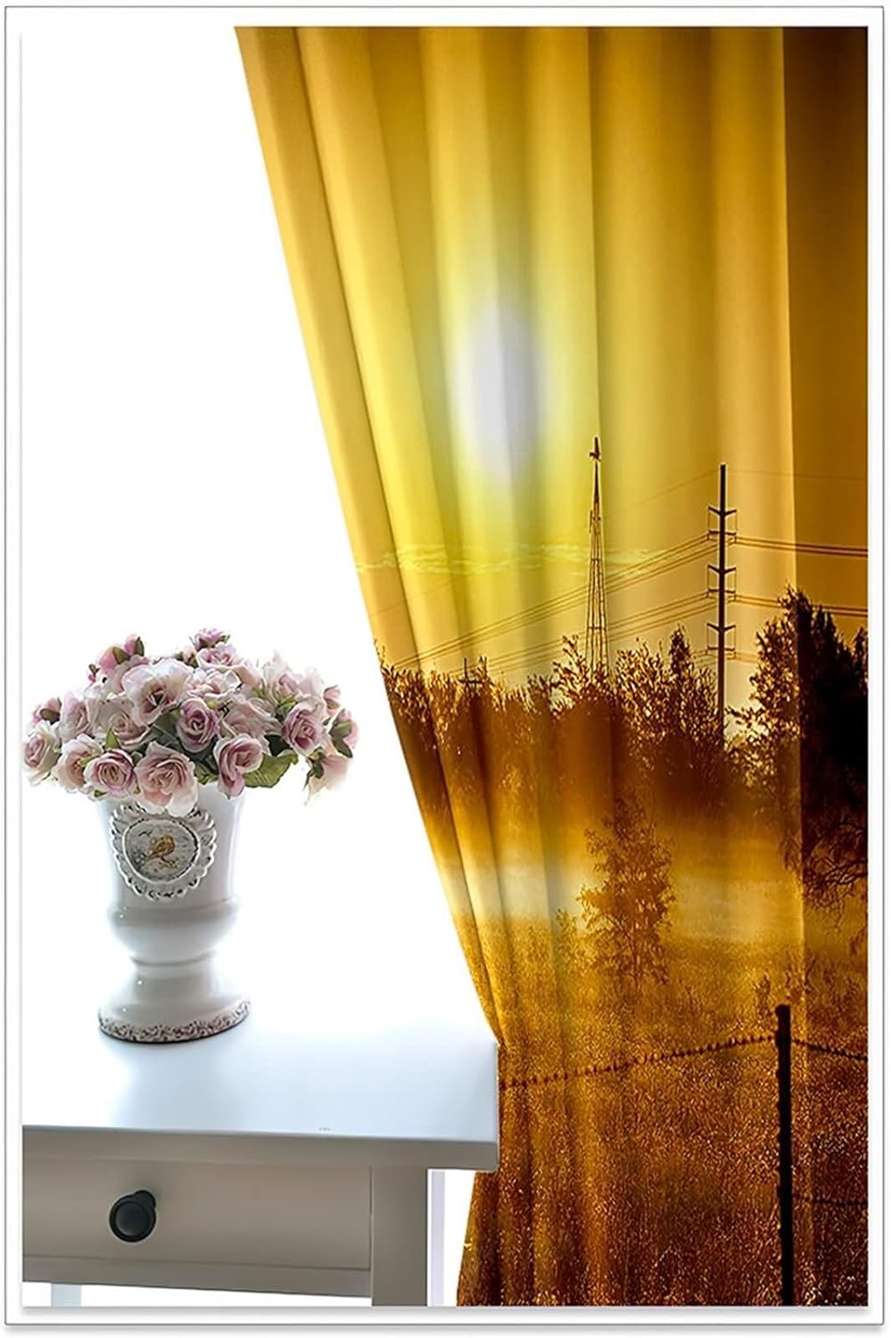 Homxi 2 Panel Blackout Curtains Set for Bedroom