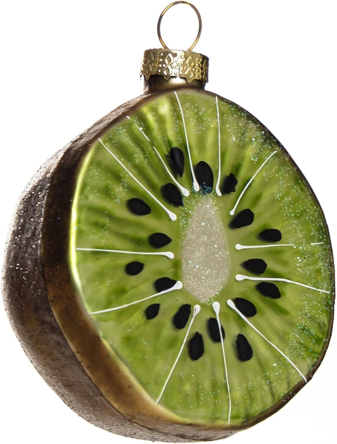 2pcs Glass Kiwi Fruit Christmas Tree Ornaments