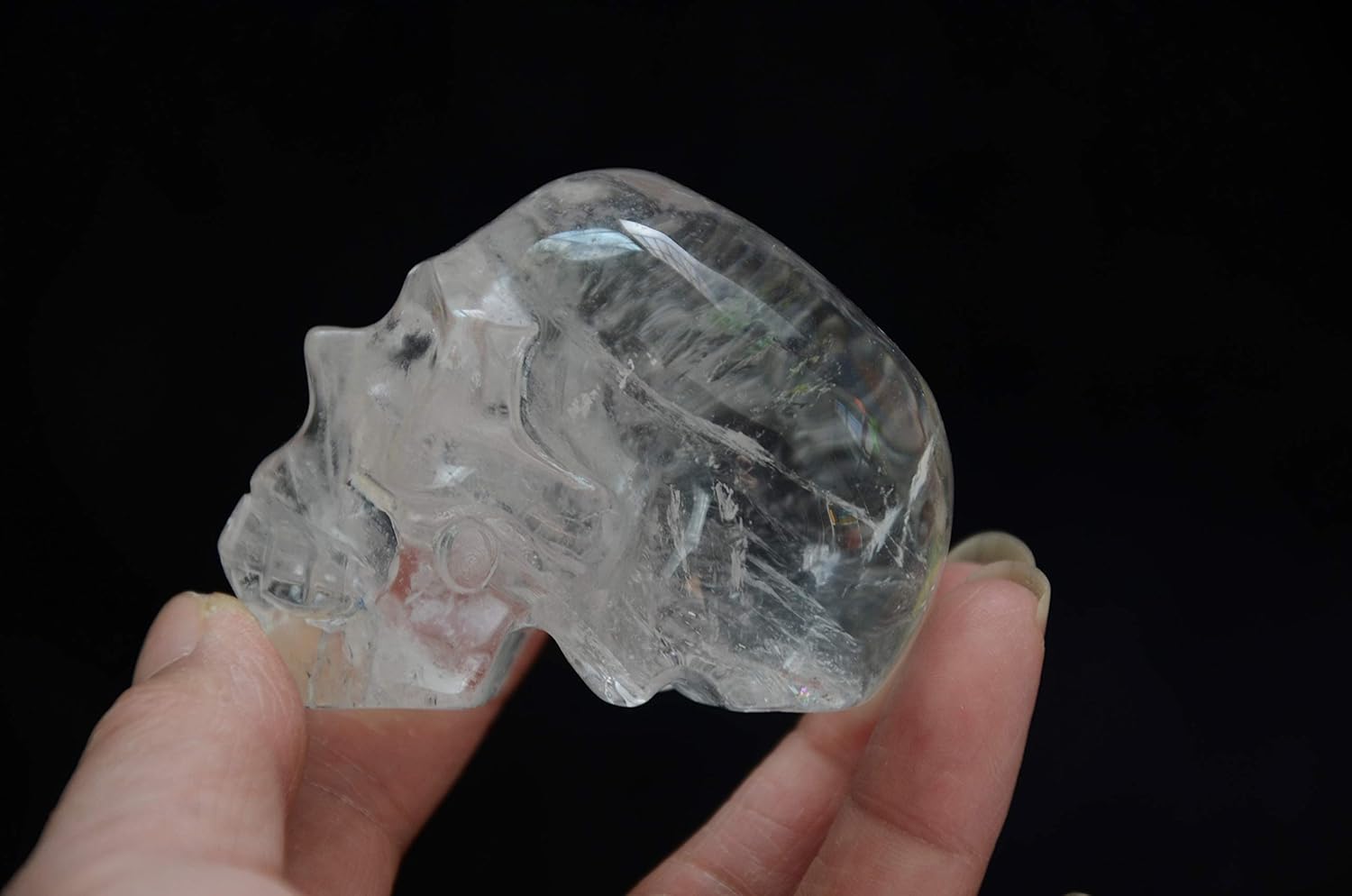 Real Tibetan Himalayan Crystal Quartz Skull Skeleton 255 Inch Reiki Stone