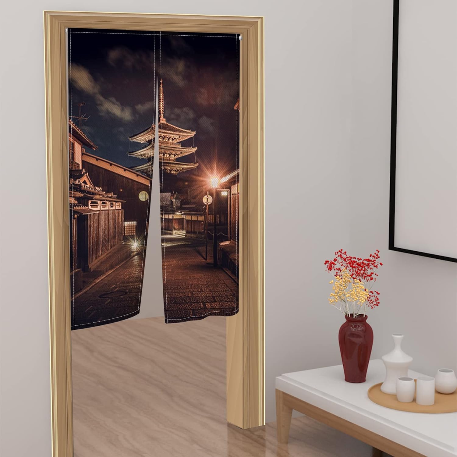 Leowefowa Japanese Noren Door Curtain 34 x 48