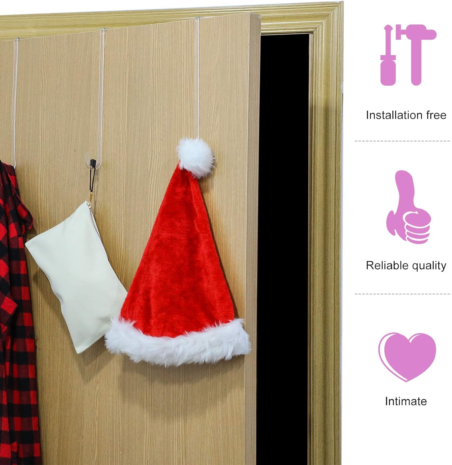 Ripeng 2pcs 12 Inch Plastic Wreath Hanger for Front Door