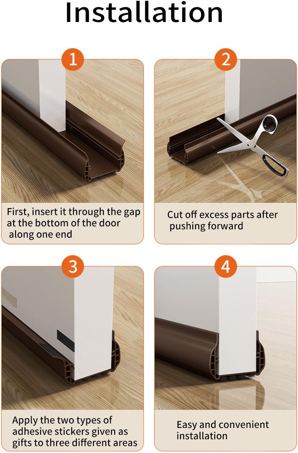 NUEAYMS Door Draft Seal Stopper for Noise and Temperature Control