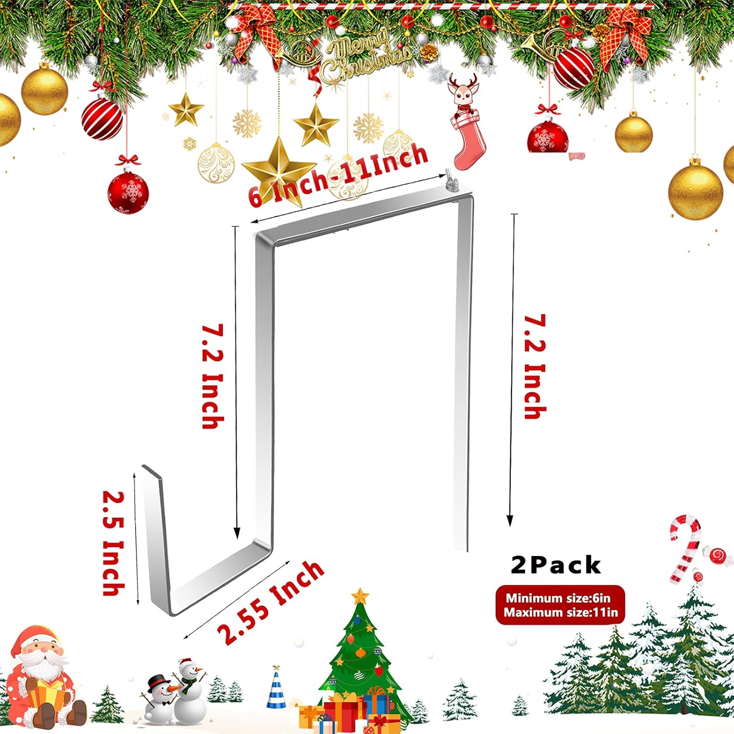 4 PCS Wreath Holder for Cemetery Front Door