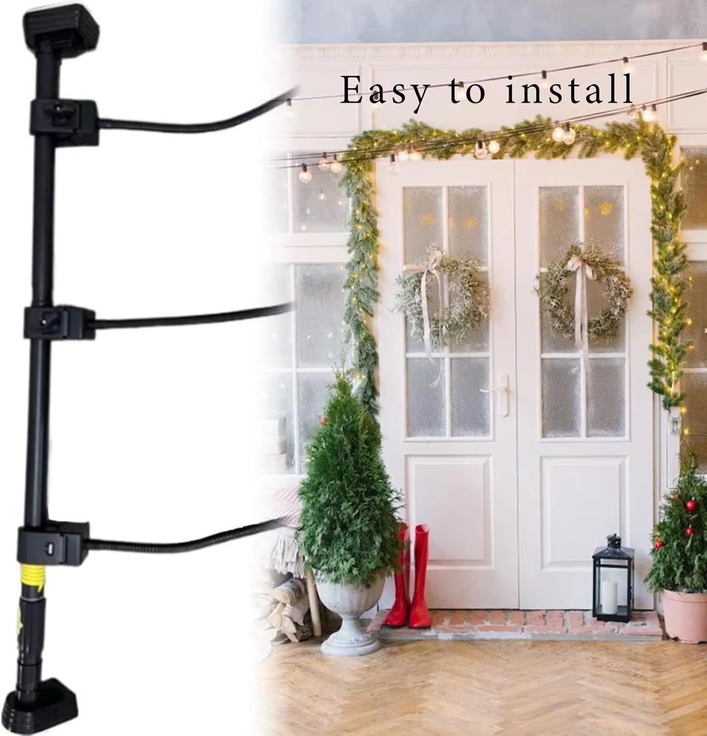 EGH Adjustable Door Garland Hanger No Screws
