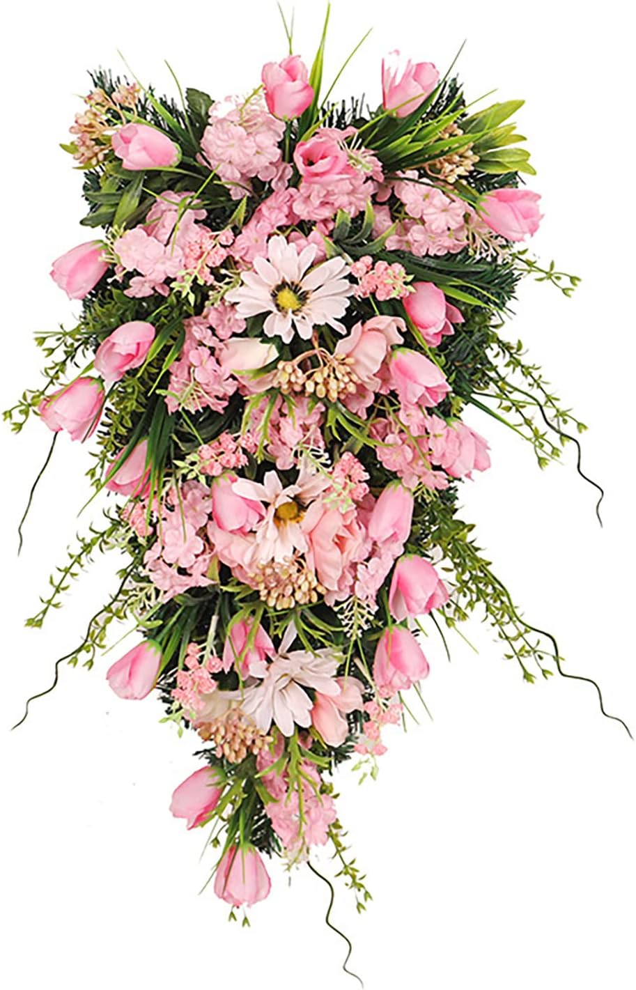 Pink Teardrop Wreath for Home Decor 157inch