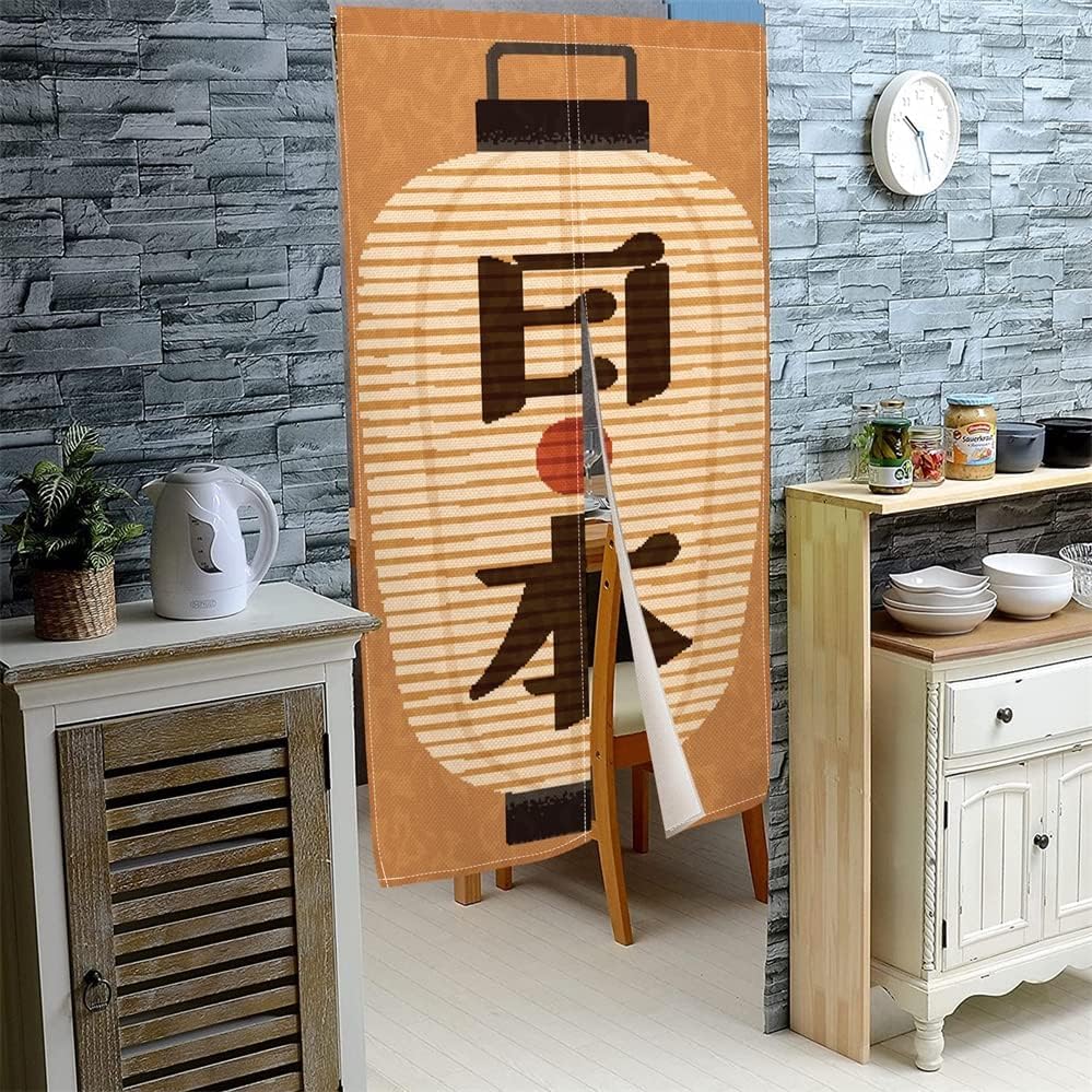 Leowefowa Traditional Japanese Noren Door Curtain Panel