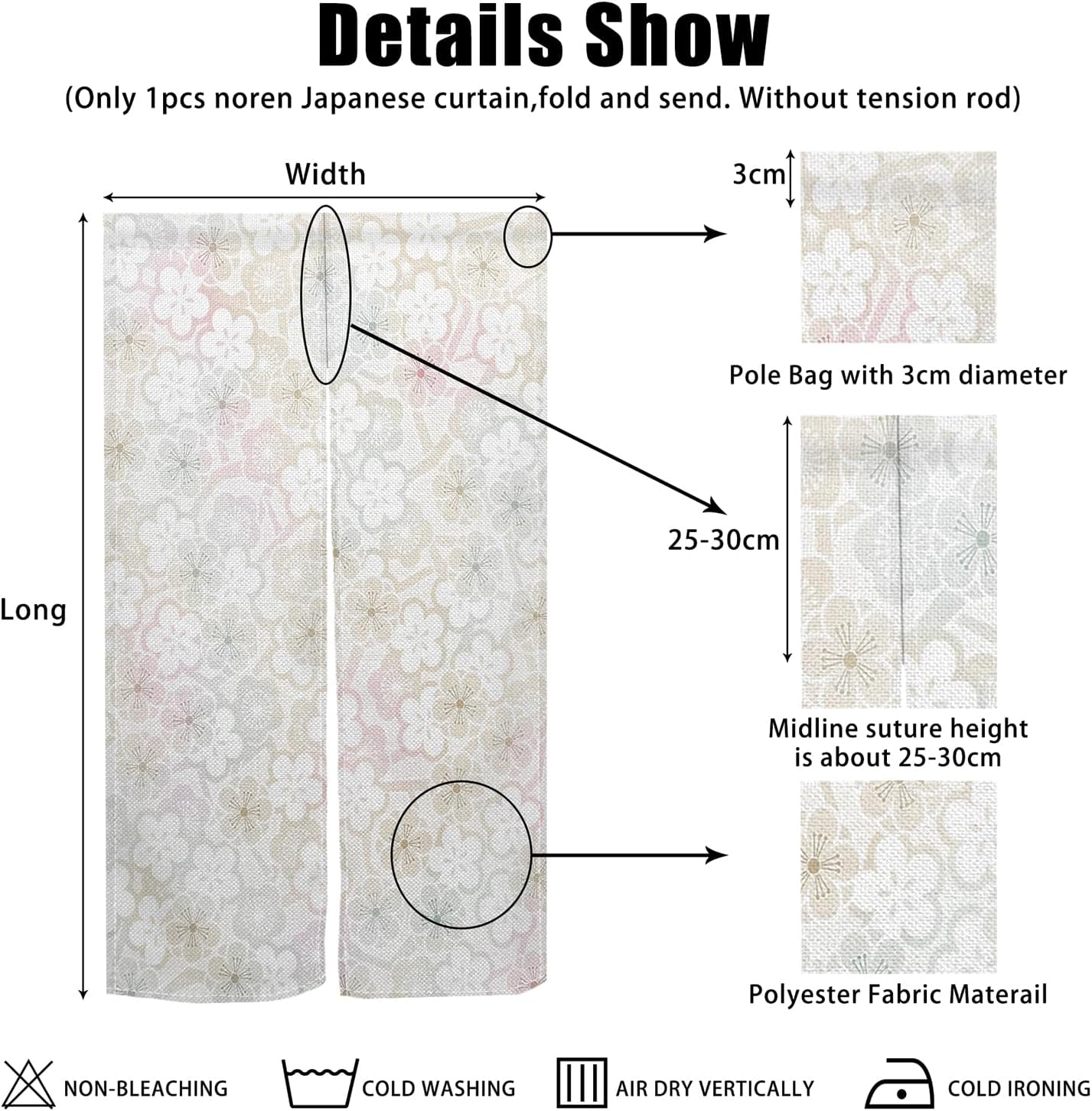 Japanese Style Door Curtain for Home Kitchen Decor
