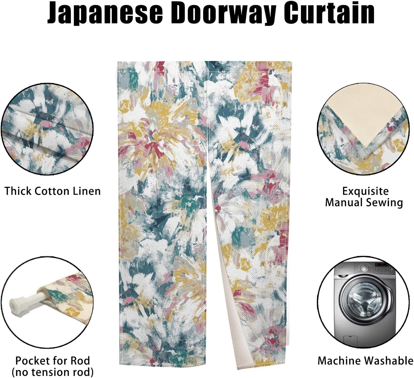 Japanese Noren Door Curtain 34x60 Inches