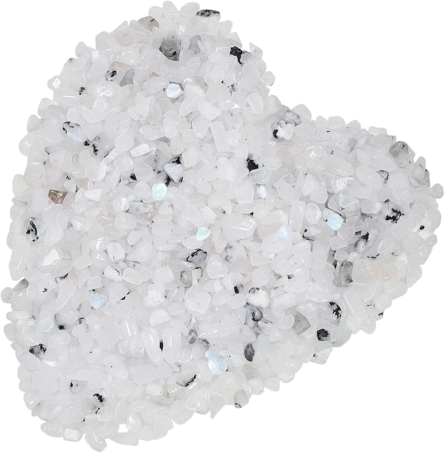 White Moonstone Tumbled Chips for Jewelry and Home Decor