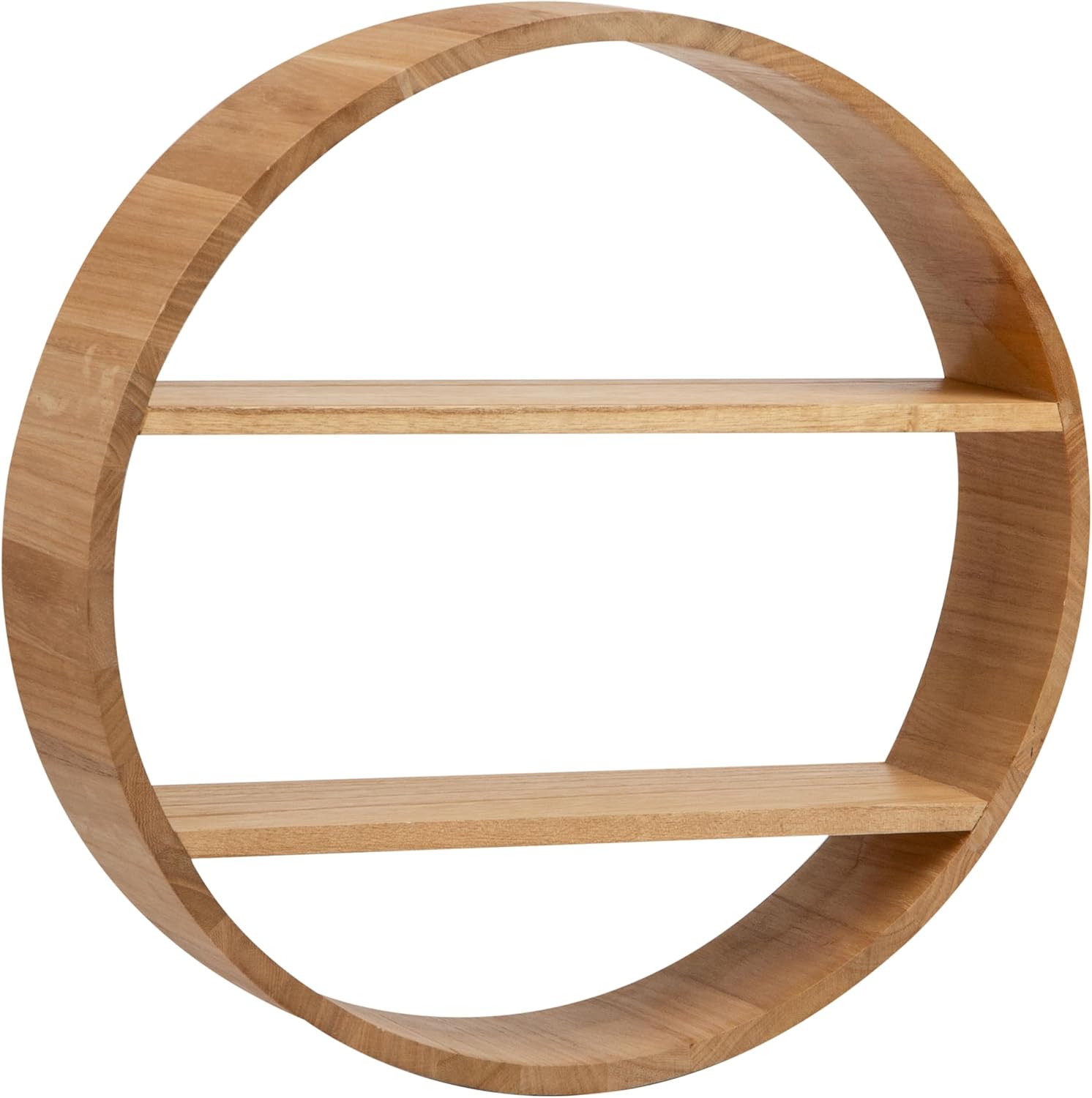 Mind Reader Circular Floating Shelf 18x18x4 Brown