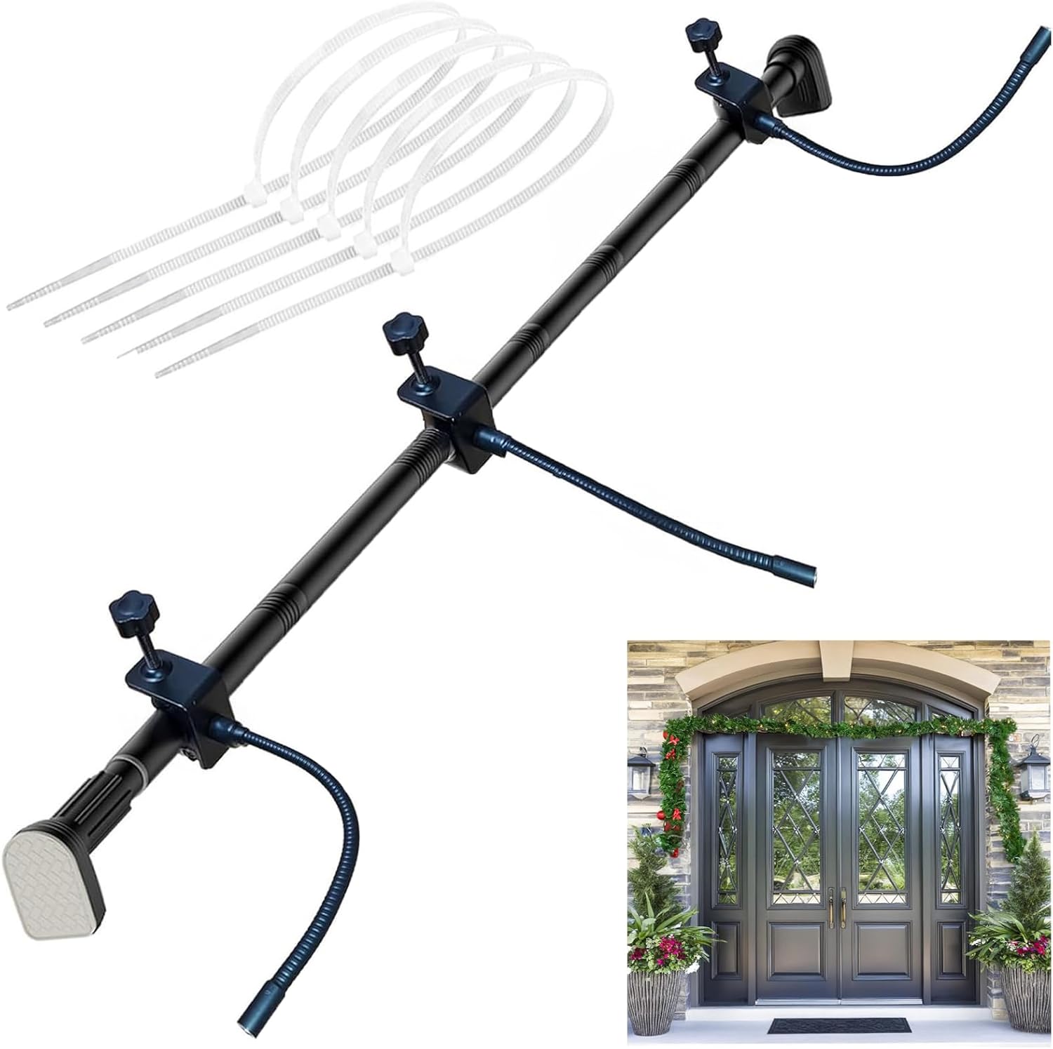 Adjustable Heavy-Duty Garland Hanger for Door Frame