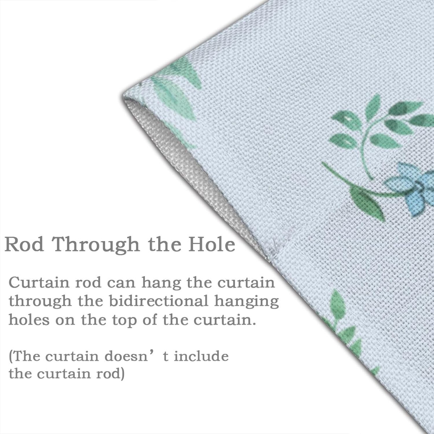 Japanese Doorway Curtain White Rabbit and Butterfly Design