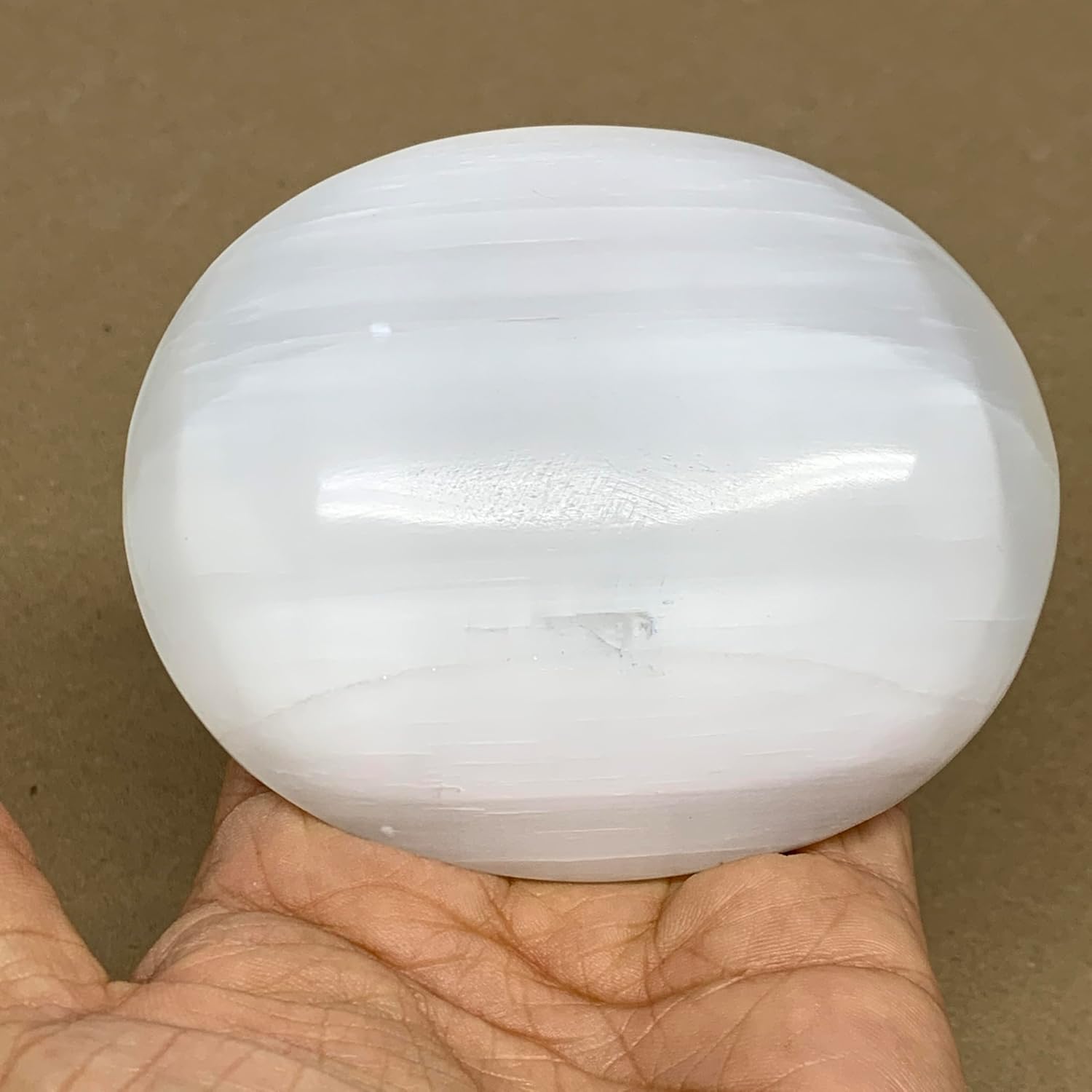 Large Untreated Selenite Crystal Palmstone Collectible