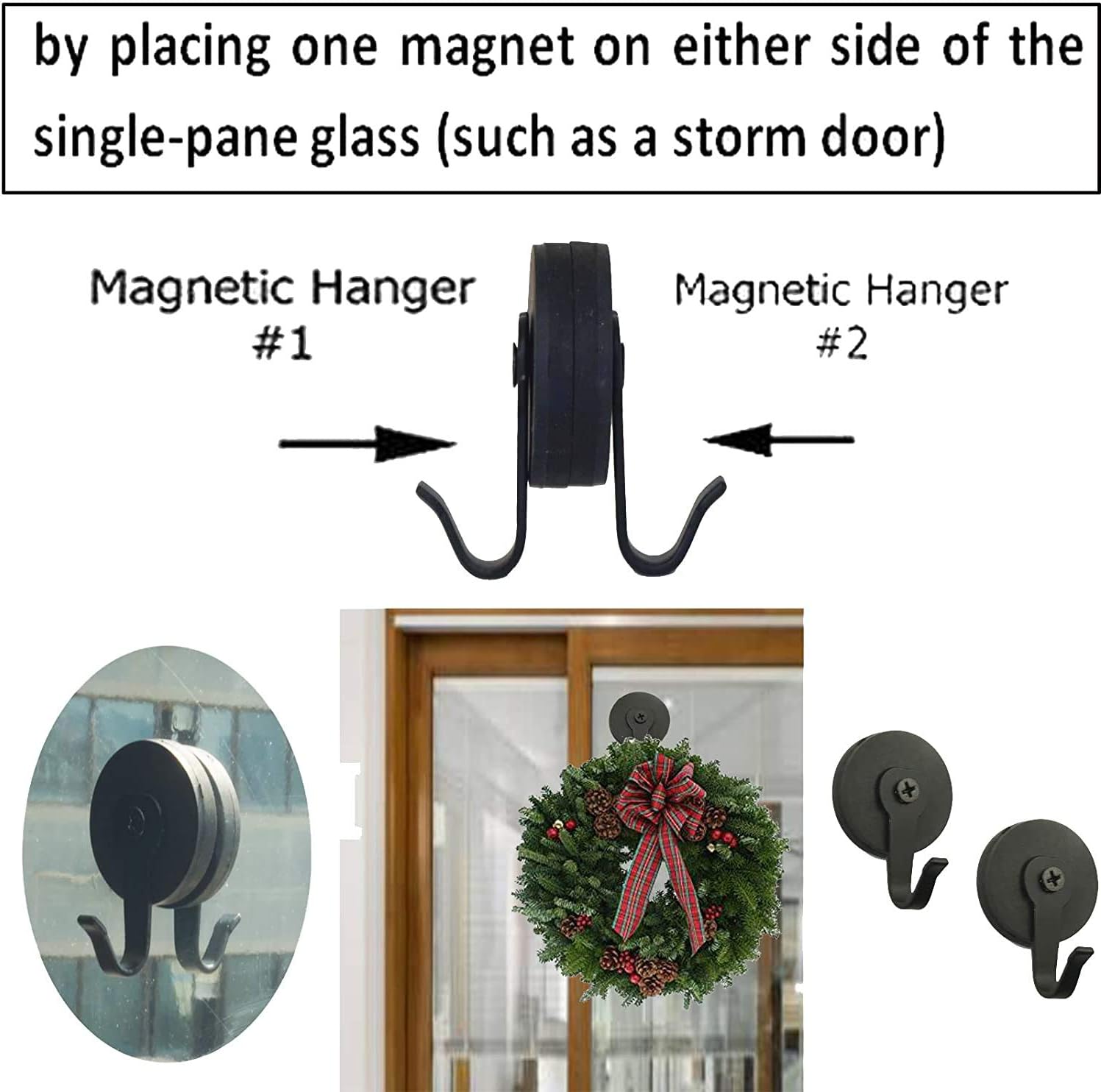 Pmsanzay Magnetic Wreath Hanger - 2 Pack