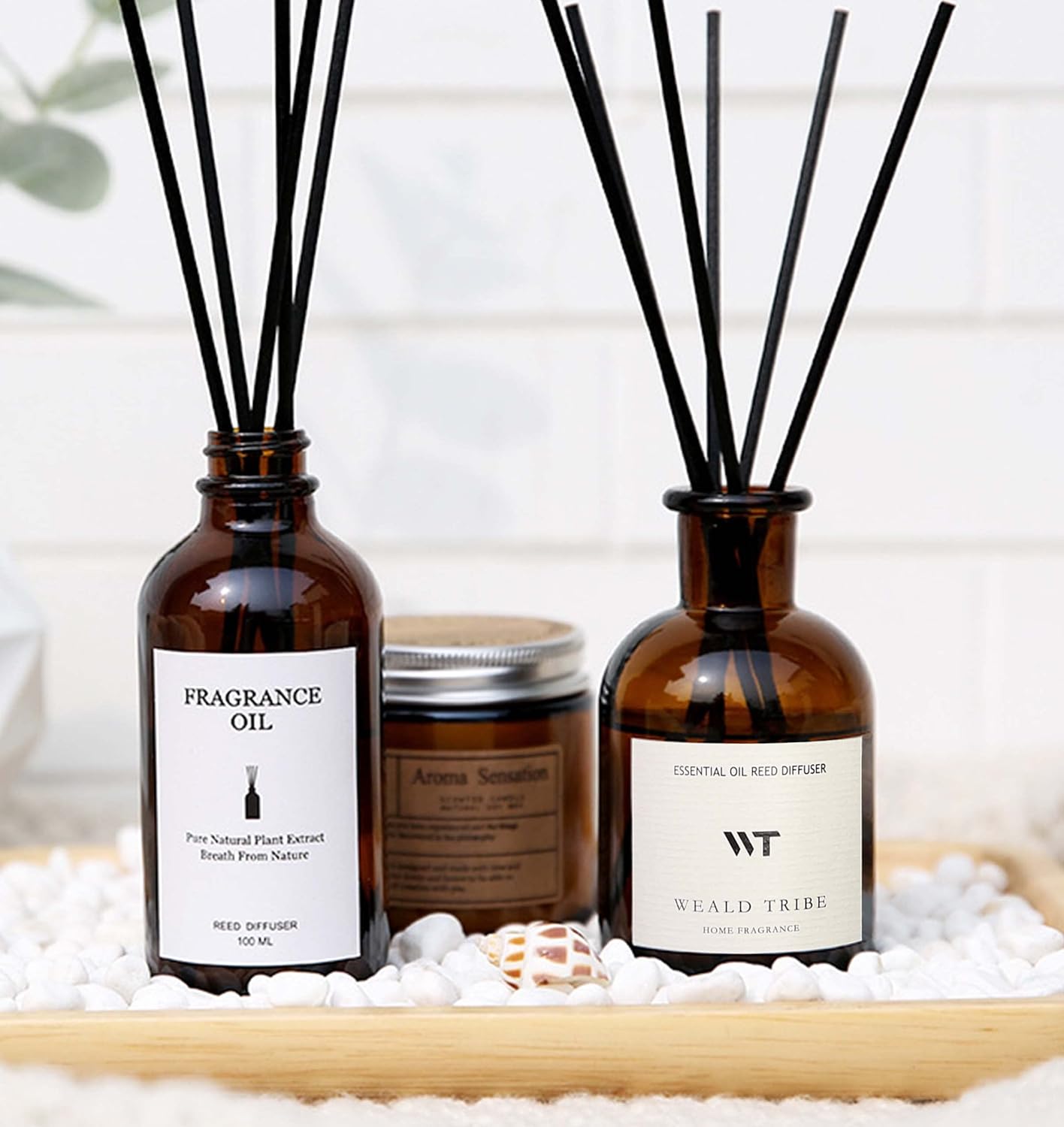 WEALD TRIBE Reed Diffuser Set Cashmere Vanilla Scent