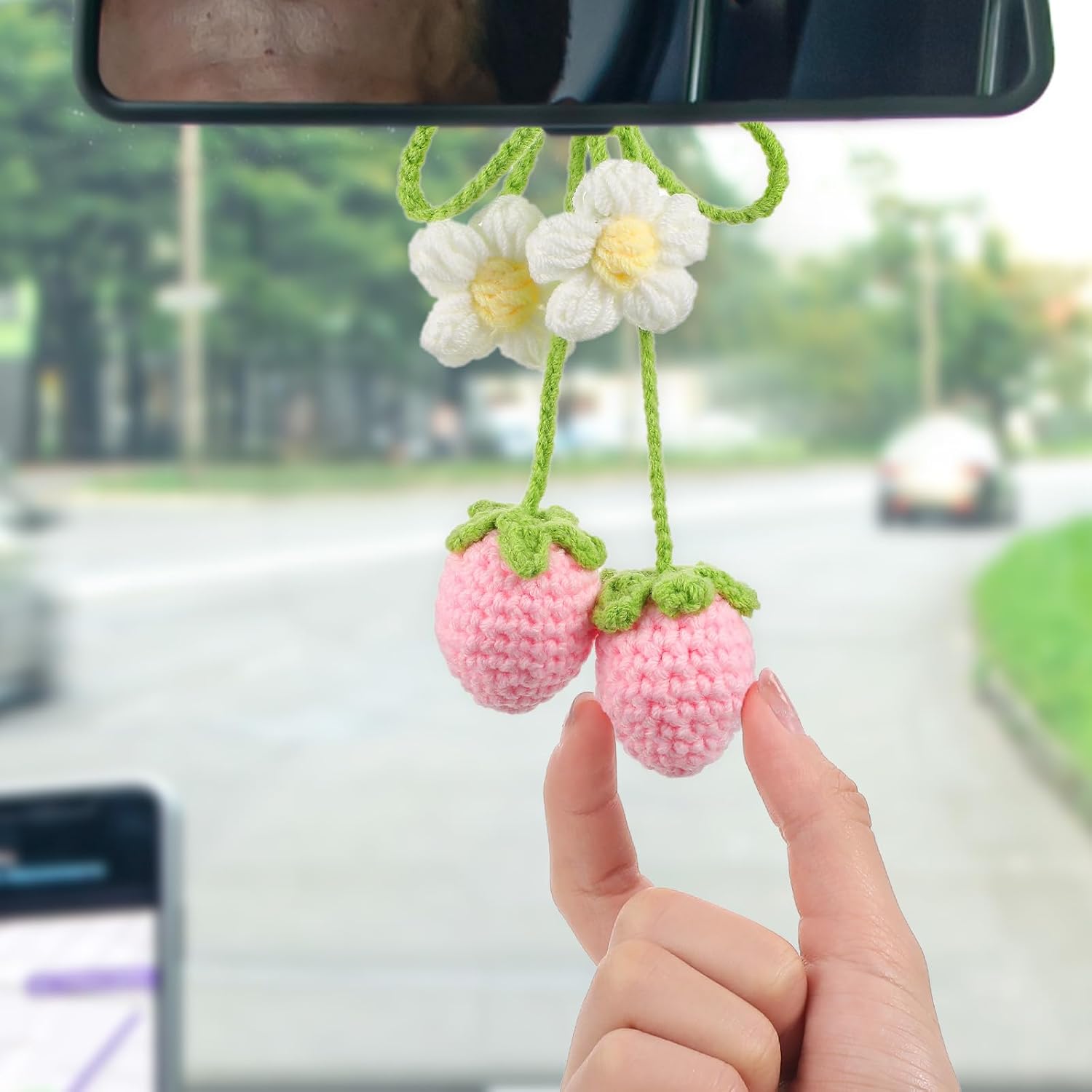 Strawberry Car Hanging Decor 2 Pack