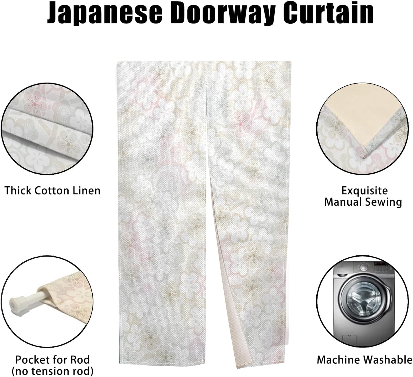 Japanese Style Door Curtain for Home Kitchen Decor