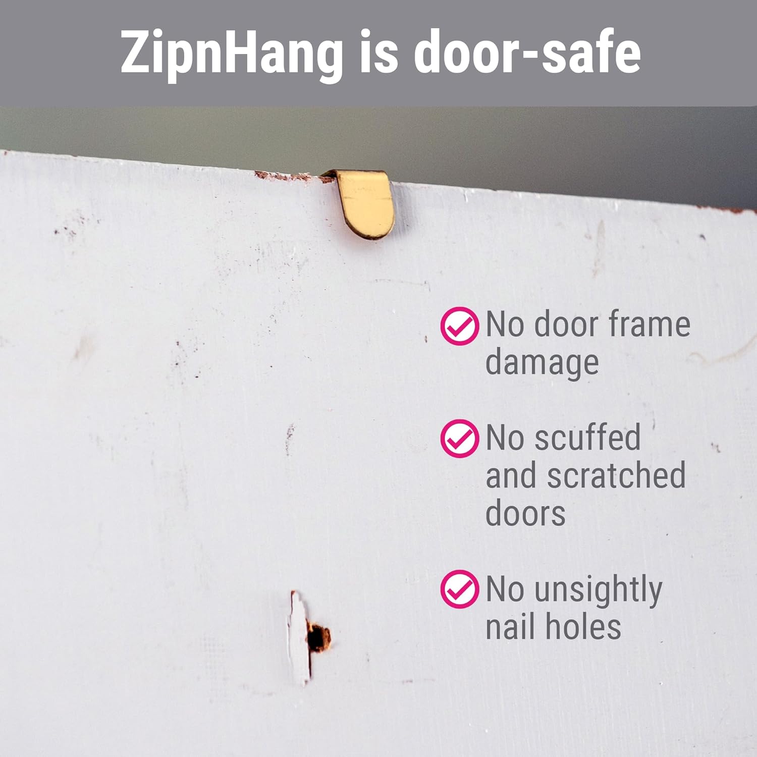Zip n Hang Xtra Wreath Hanger for Glass Doors 3 Pack