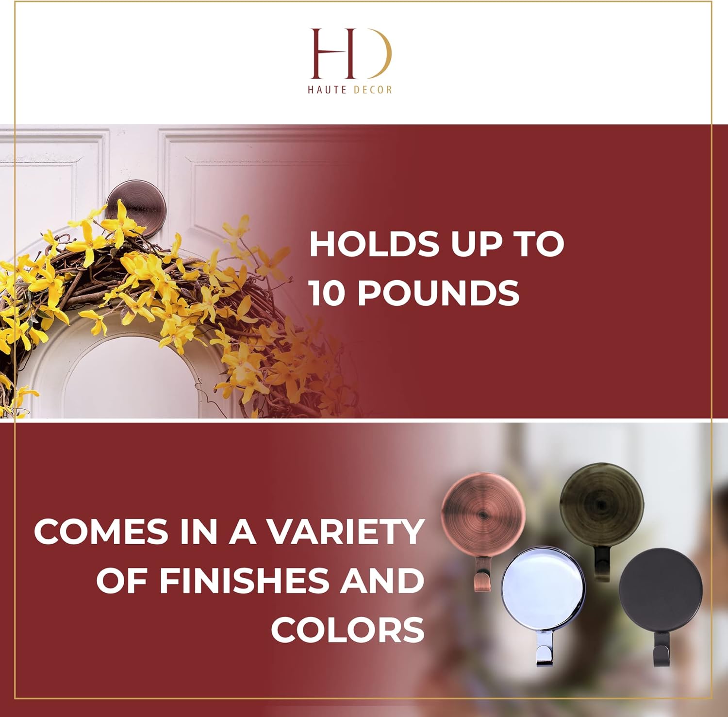 Haute Decor Magnetic Wreath Hanger - 1 Pack
