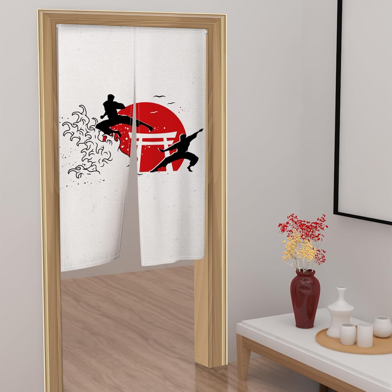 Japanese Noren Door Curtain Panel 34x60 Inch