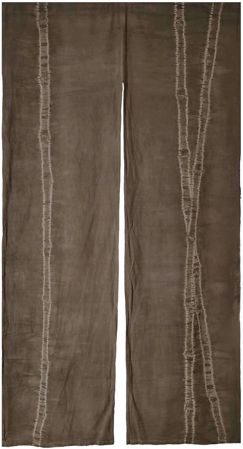 Handmade Japanese Shibori Noren Curtain 335x65in Bamboo
