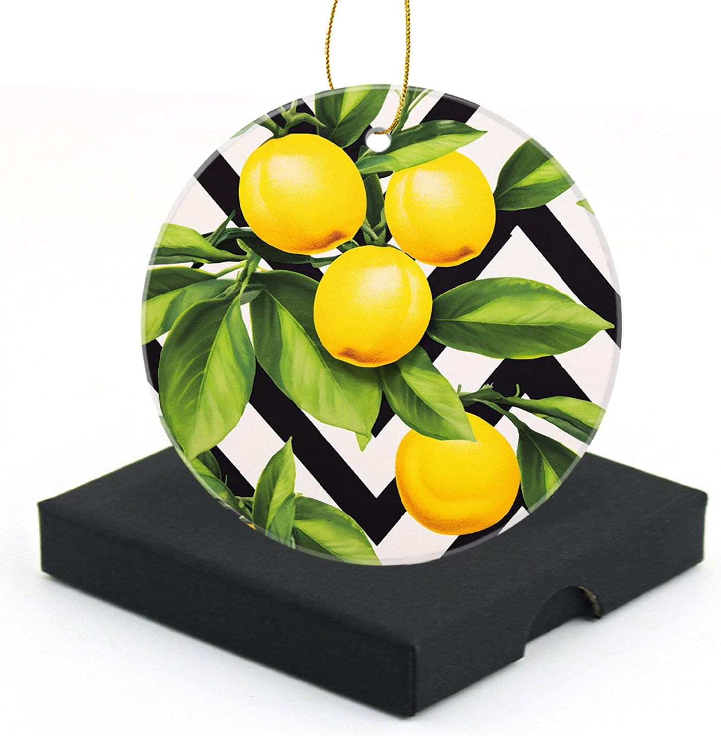 Lemon Yellow Limon Fruits Hanging Christmas Ornament