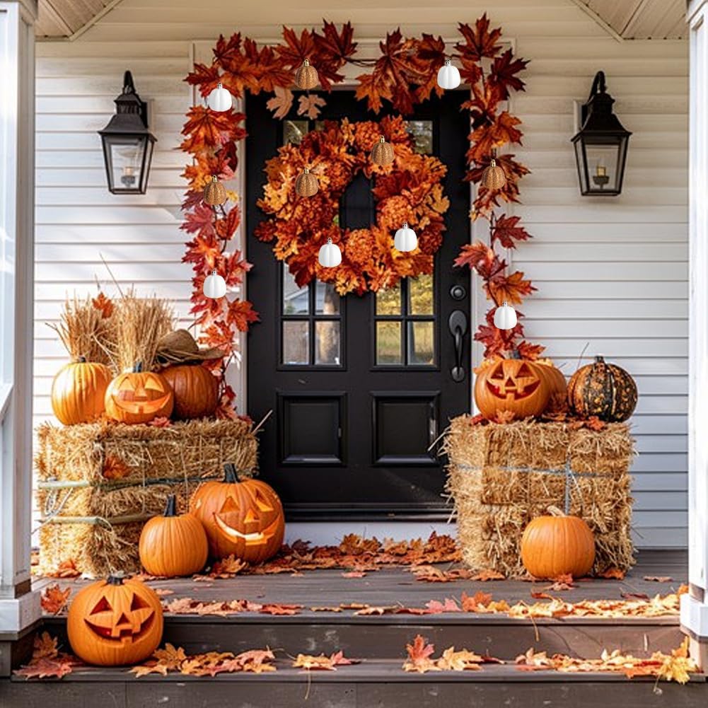 24 Pcs Fall Pumpkin Hanging Ornaments Set