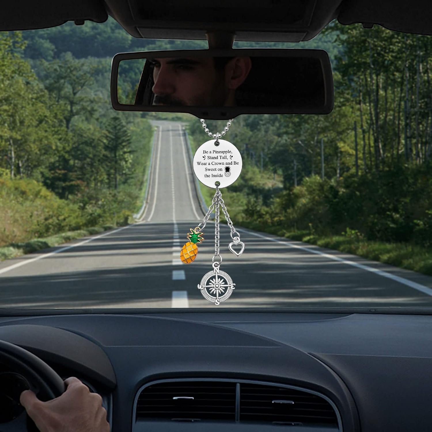Inspirational Pineapple Car Mirror Pendant