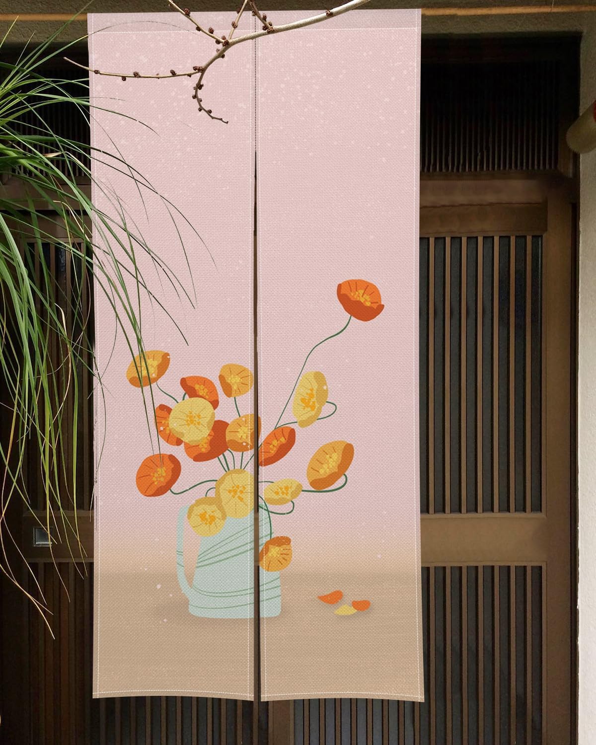 Japanese Style Door Curtain Panel 34x60 Inch