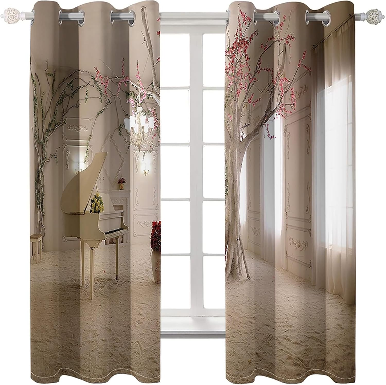 Homxi Blackout Curtains 2 Panels Set for Bedroom Living Room Kitchen