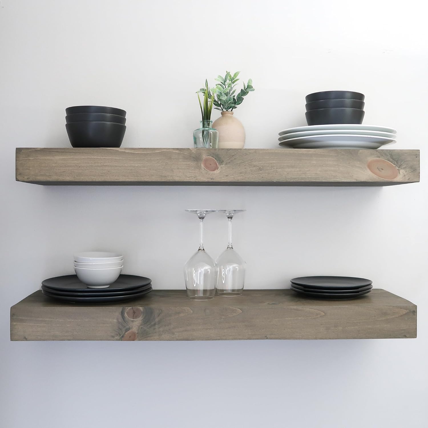 Modern Floating Shelves 3 Inches Thick Set of 2