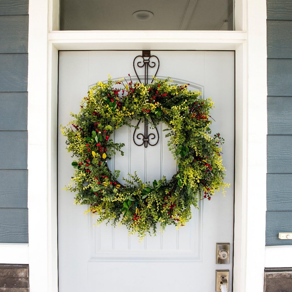Front Door Wreath Hanger - Adjustable Hook Length