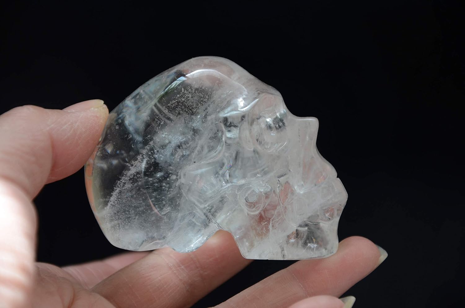 Real Tibetan Himalayan Crystal Quartz Skull Skeleton 255 Inch Reiki Stone