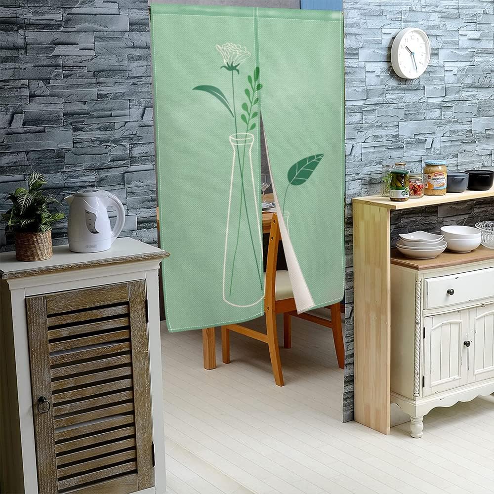 Leowefowa Japanese Doorway Curtain Noren Panel 335 x 709