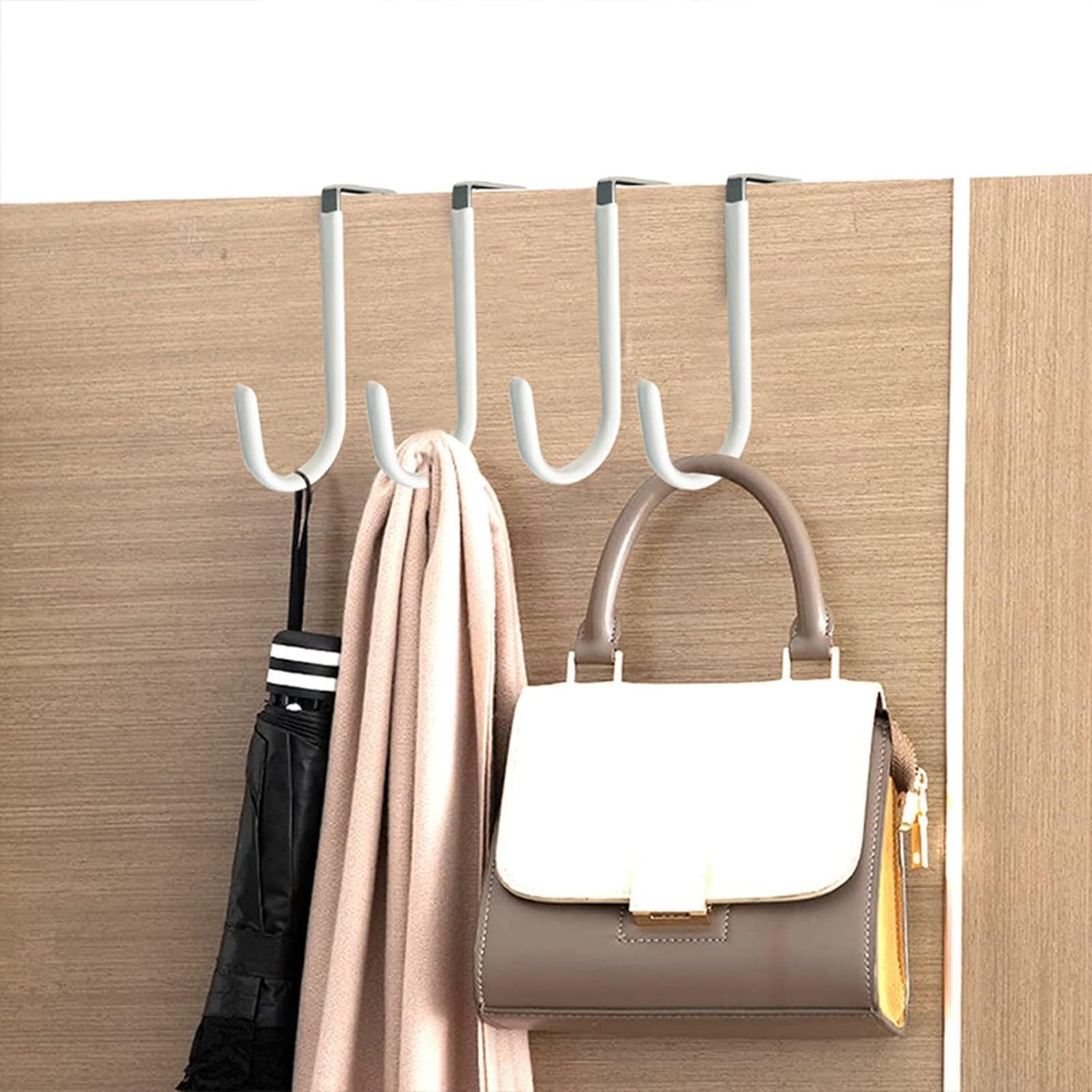 Black Wreath Hanger for Front Door Metal Hook Holder