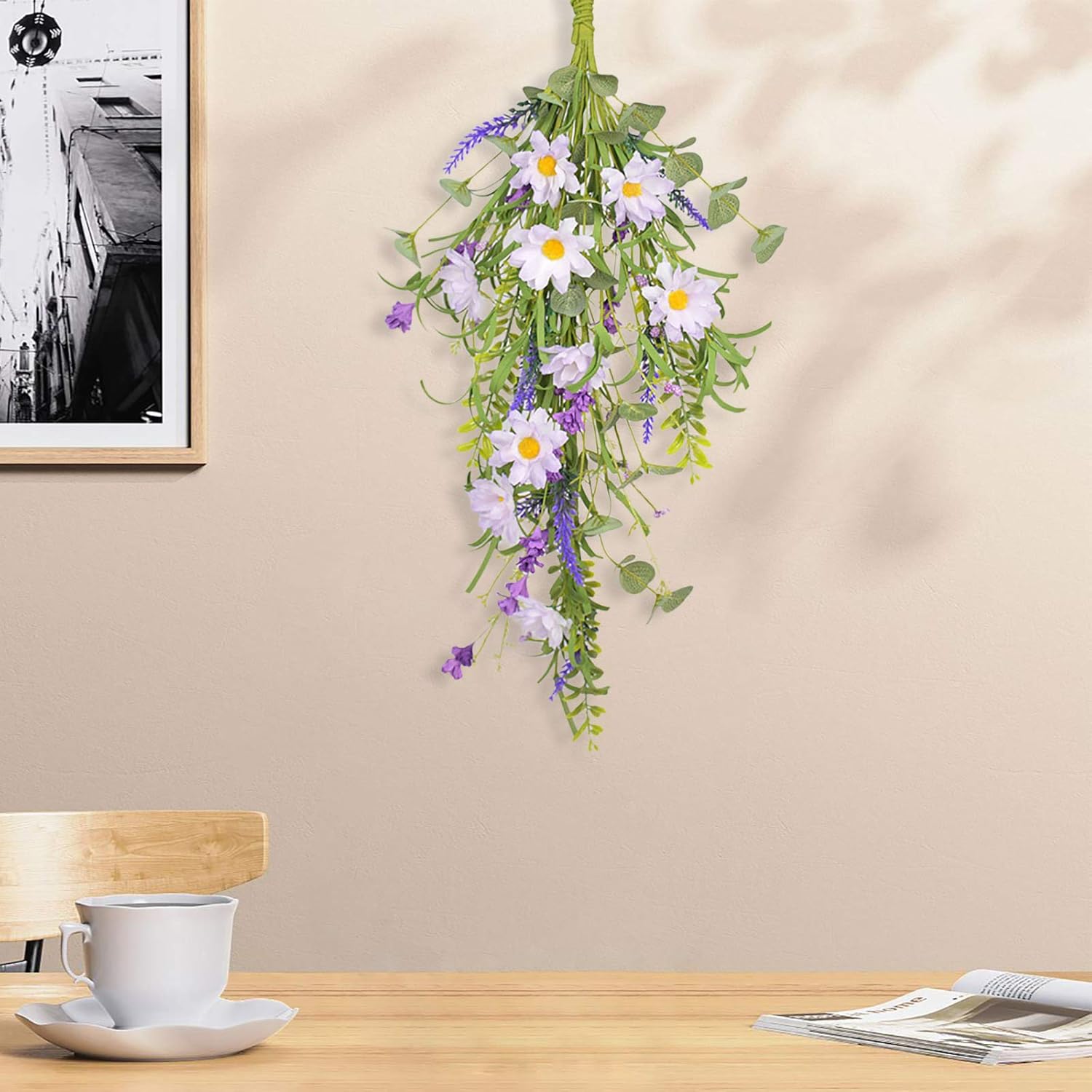MGQ Spring Summer Teardrop Wreath Artificial Floral Swag