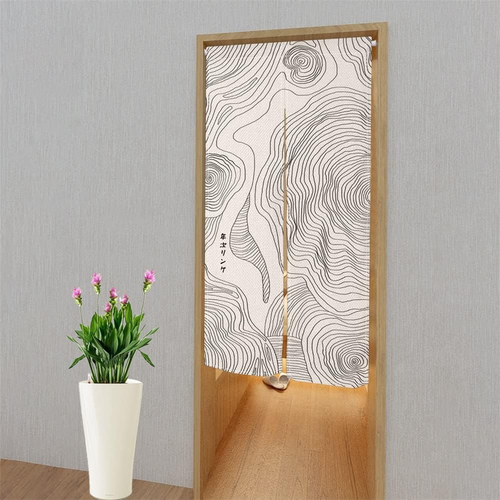 Leowefowa Doorway Curtain Abstract Paisley Panel